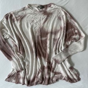Cream/Mauve TieDye AE Baggy Sweater